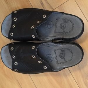 Dr. Martens Vintage Rare 9498 Black Slide Sandal w/ Grommets UK 6 Women 8-8.5